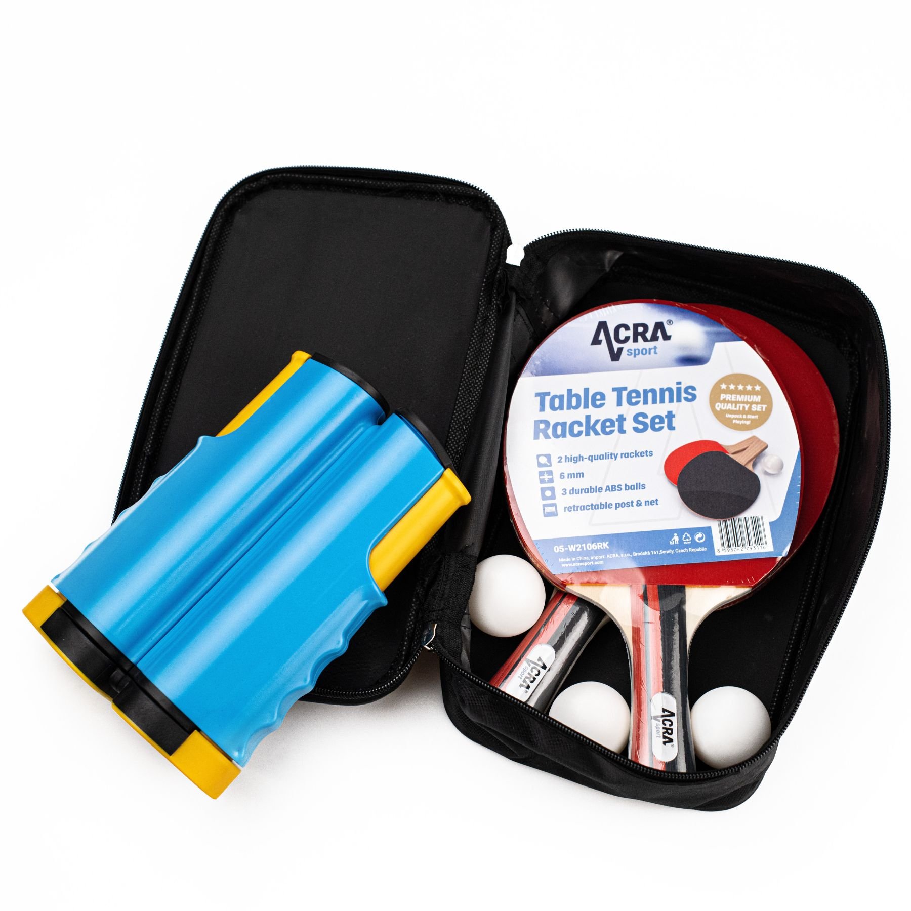 Acra set na stolní tenis, 2 rakety, míčky a síť